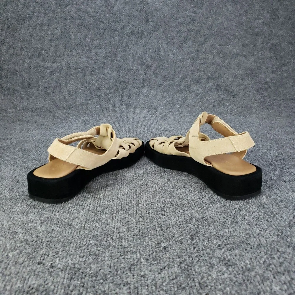 Flattered Gigi Sandal Womens Size EU 36 US 6 Beige Black Gladiator Strap Summer